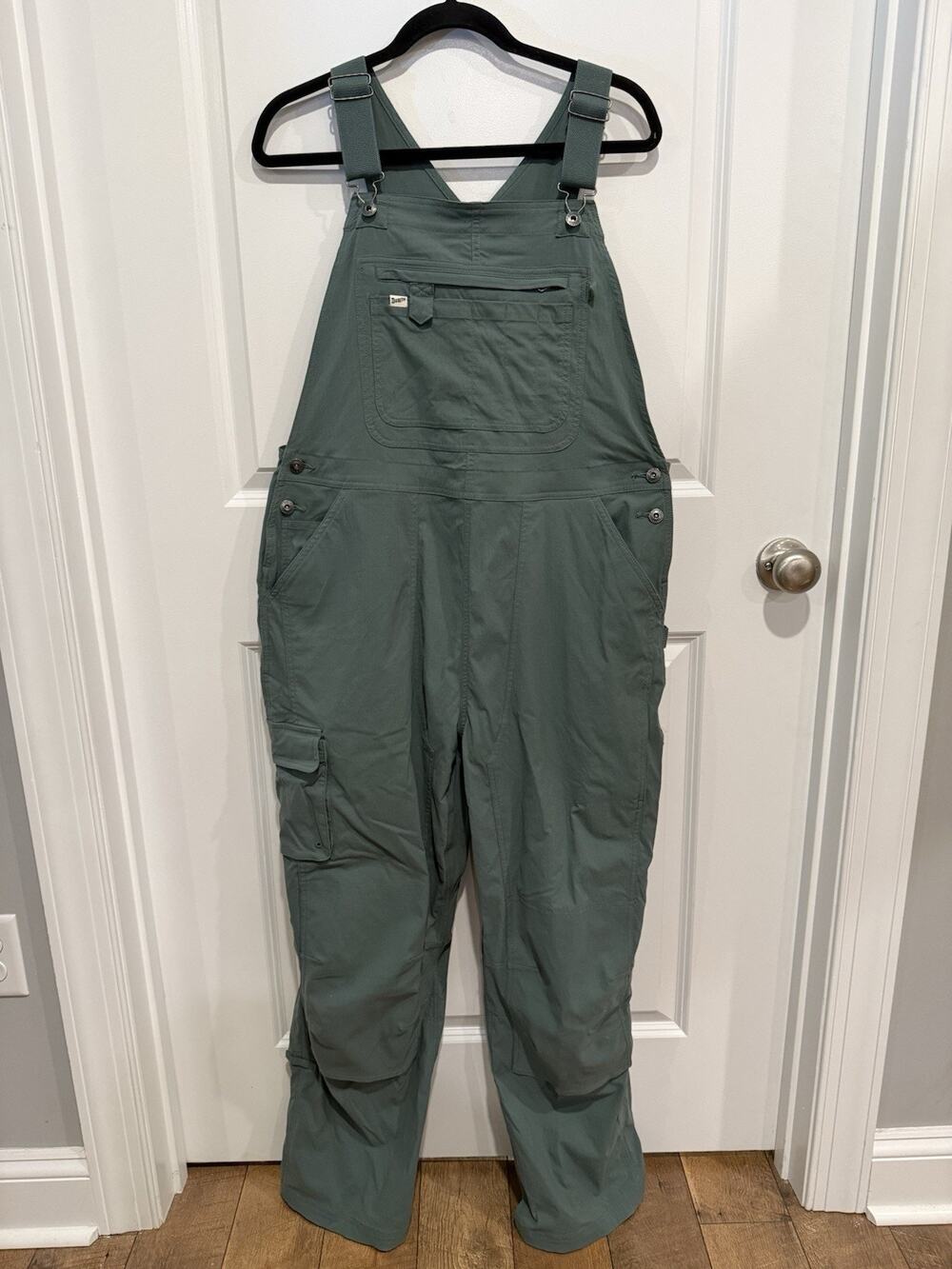 Duluth Women's Heirloom Gardening Bib Overalls Sage / Fir Green Color Sz L X 31